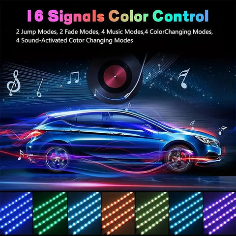 🌈 Smart LED Car Interior Light Strips✨