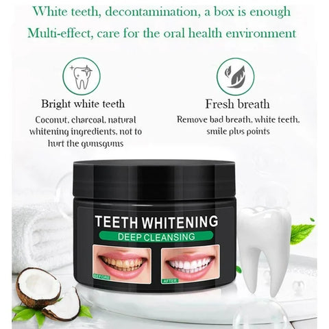 Charcoal Teeth Whitening Powder Pure Natural 60 Ml ✨🦷