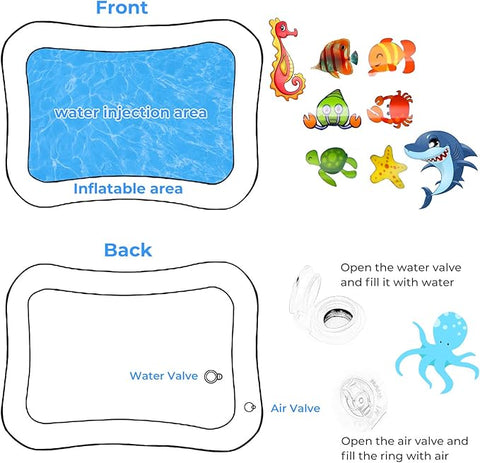 Newborn Baby Water Mat Inflatable Tummy Time Toy🌈
