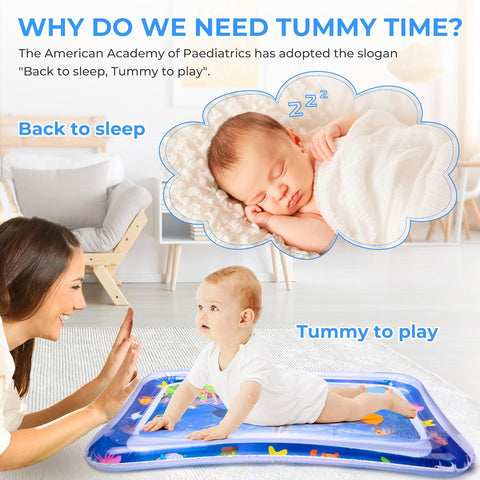 Newborn Baby Water Mat Inflatable Tummy Time Toy🌈