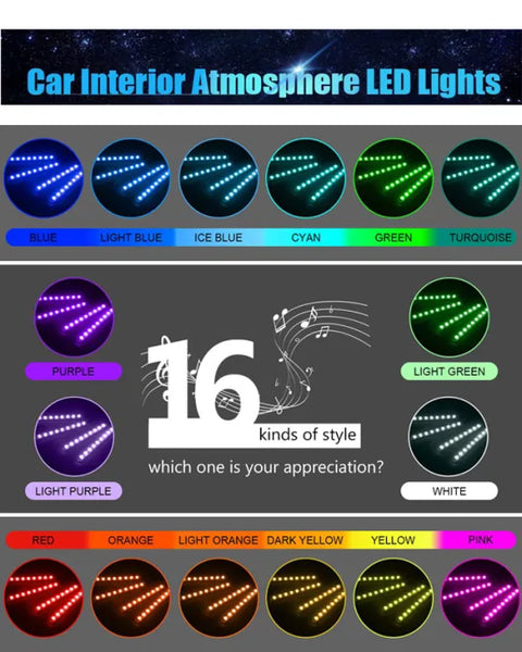 🌈 Smart LED Car Interior Light Strips✨