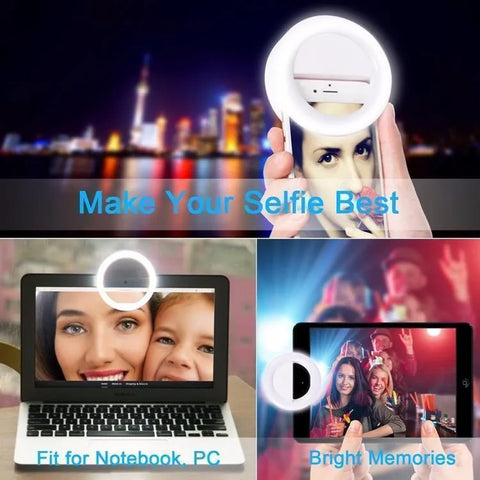 Selfie Ring Light For All Phones Tablets & Laptops